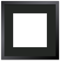 Black Frame Single Opening Black Mat