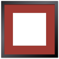 Black Frame Single Opening Bright Red Mat