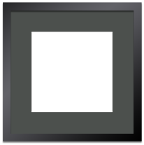 Black Frame Single Opening Dark Gray Mat