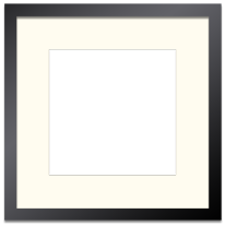Black Frame Single Opening Off White Mat
