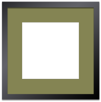 Black Frame Single Opening Olive Mat