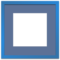 Blue Frame Single Opening Sky Blue Mat