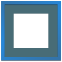 Blue Frame Single Opening Teal Mat