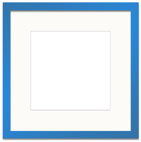 Blue Frame Single Opening White Mat