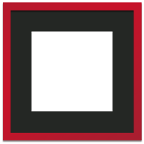 Red Frame Single Opening Black Mat