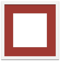White Frame Single Opening Bright Red Mat