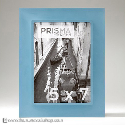 Perla Sanded Robin's Egg Prisma Photo Desk Frames