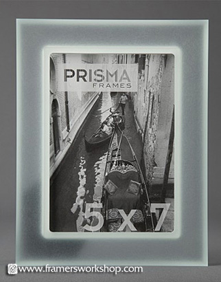 Perla Sea Sanded Transparent White Lip Prisma Photo Desk Frame