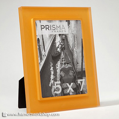 Prisma Photo Desk Frames: Premio (Clear) Tangerine